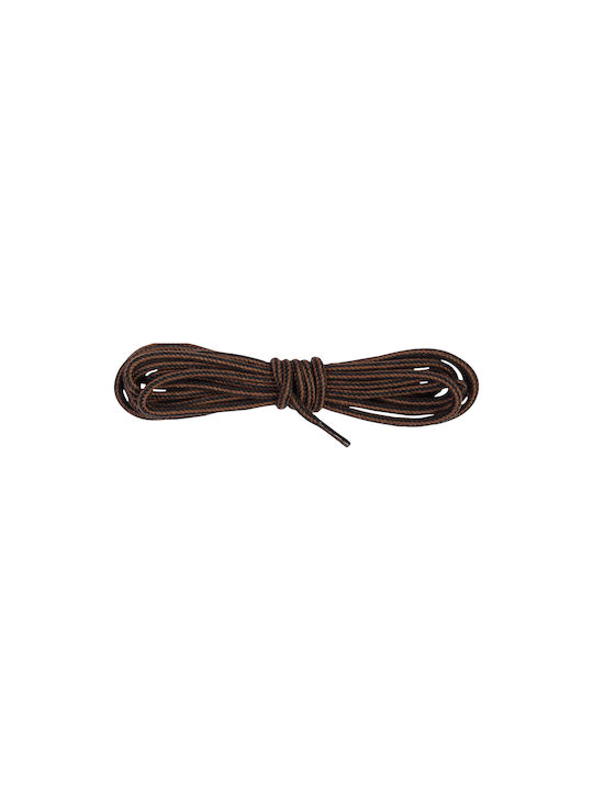 Bergal Trekking Laces Black Brown 90cm Στρογγυλα Χοντρα Ορειβατικα Κορδονια Πλεξη Χρωματα Μαυρο Καφε 90 Εκατοστα