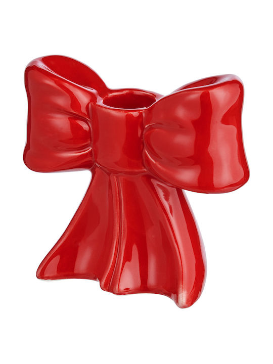 Butlers Present Κηροπήγιο Κεραμικό σε Κόκκινο Χρώμα 5x5x10εκ.