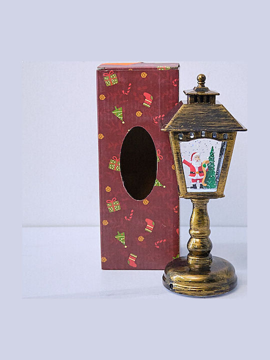 Ornament de Crăciun Lanternă Luminat cu Moș Crăciun 1buc