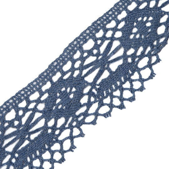 Kopanel Baumwollgefärbt Melange Blau 6,5cm Meter