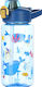 Edman Kids Water Bottle Plastic with Straw Non Spill Blue 600ml