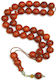 Roloi Komboloi Mastic Worry Beads with 33 Beads Orange 35cm