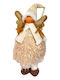 Păpușă Elf Decorativ Temă De Iarnă Costum De Înger 30 Cm Roz-Auriu