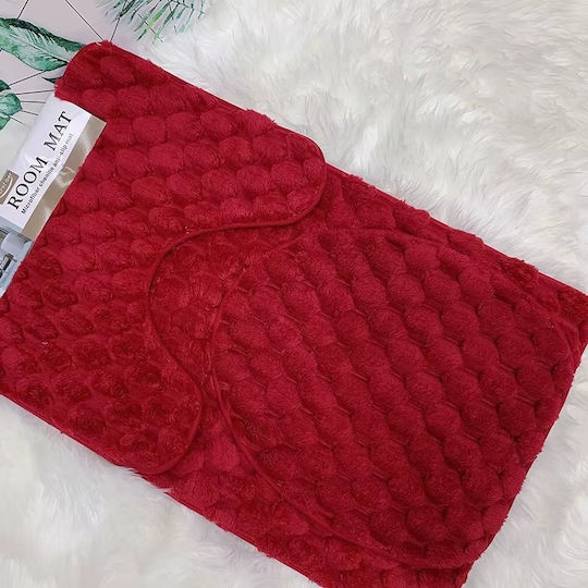Bath Mats Set 2022-098 Bordeaux 3pcs