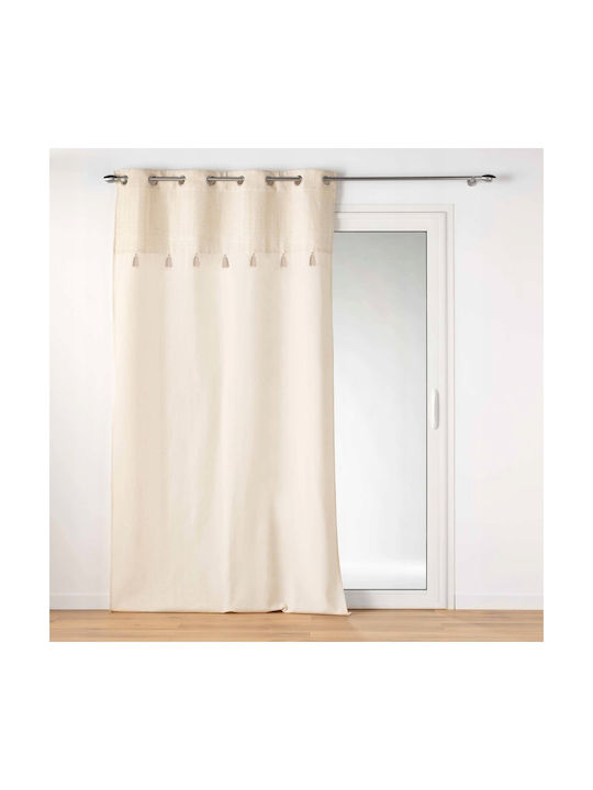 Douceur d'Intérieur Curtain with Grommet Beige 140x240cm