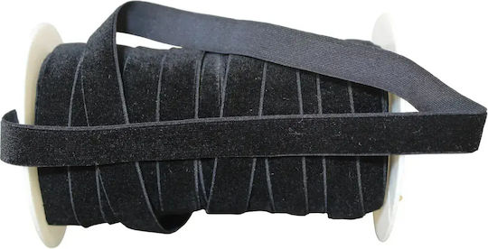 Samt Band Monochrom Schwarz mit Breite 15mm
