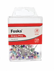 Foska Nadeln Kopf 38mm 100 Stücke As1210 Foska Nadeln Kopf 38mm 100 Stücke As1210