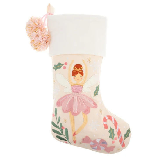 Weihnachtliche Dekorative Socke L50xB29cm. Beige