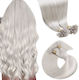 Keratin Extension Virgin Human Hair Set 10 Pieces Ice Blonde No 60a