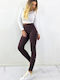 Schulung Frauen Lang Leggings Hochgeschnitten Brown