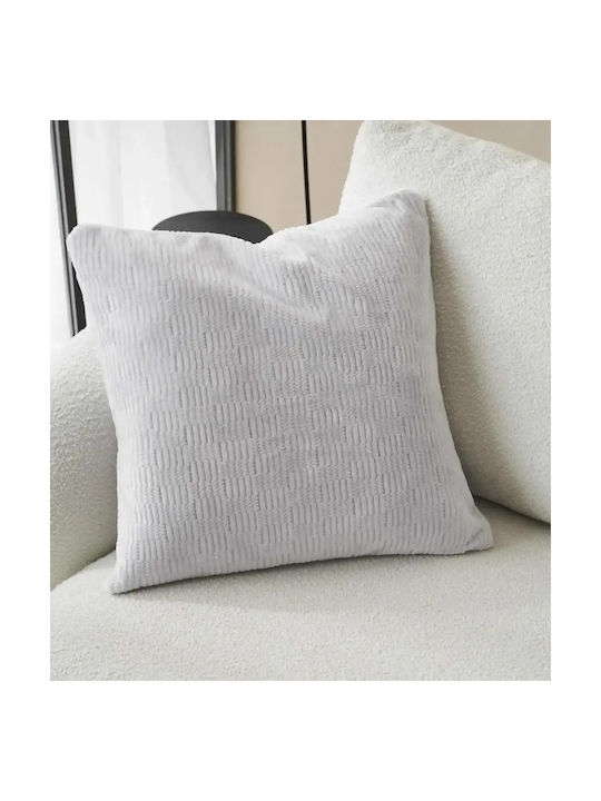 Gofis Home Διακοσμητική Μαξιλαροθήκη Polar από Γούνα Fog Grey 109/01 50x50εκ.