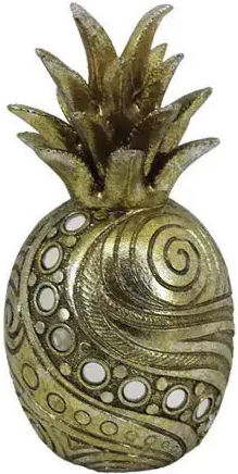 Marhome Decorative Pineapple made of Polyresin 8.5x8.5x16cm 1pcs