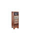 Sideboard Denton 1520 made of Solid Wood & Metal with Drawers Black Velvet-Black Metal 30x30x90cm