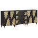 vidaXL Badezimmerschrank B180xT33xH75cm Schwarz