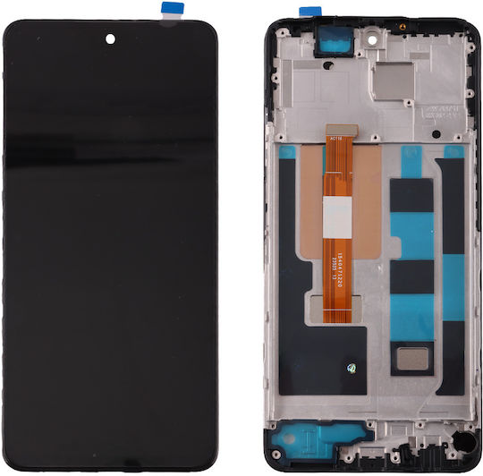 Screen with Touch Mechanism and Frame for REALME 12 5G (Black)