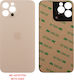 Iphone 12 Pro Battery Cover + 3m Sticker Gold 3p