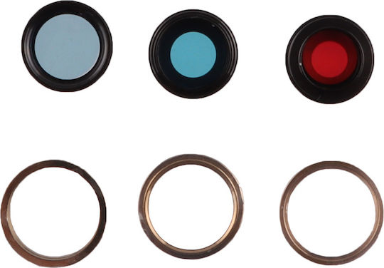 Iphone 13 Pro/13 Pro Max Camera Lens + Rings Set 6 Pcs Gold 3p