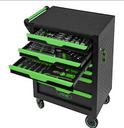 JBM Tool Trolley with Wheels and 154 Tools