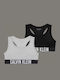 Calvin Klein Set of Kids' Bralettes Black