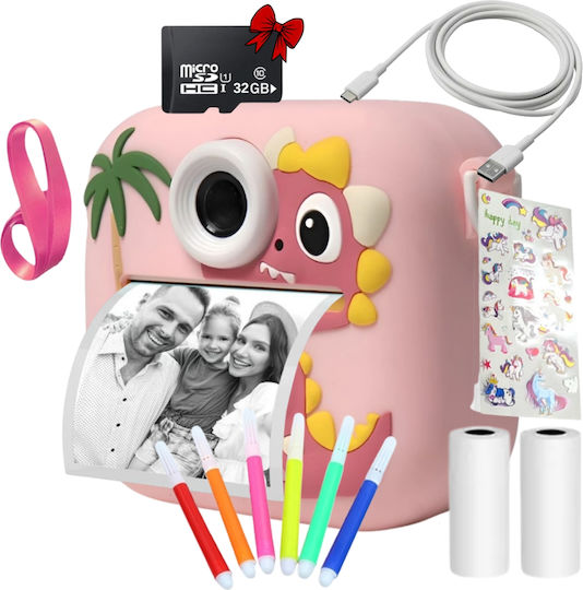 Cameră Pentru Copii Smartic Full HD 1080p Rezoluție Baterie 800mAh Ecran 2.4 Inch Card Memorie 32 Gb Funcție Imprimare Instantă Un Joc Integrat 3 Role Imprimare Mp3 Mod Selfie 5