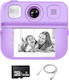 Cameră Pentru Copii Smartic Hd 1080p Rezoluție Baterie 1300mah Ecran 2.0 Inch Card Memorie 32 Gb Funcție Imprimare Instant Jocuri Incorporate Mp3 Mod Selfie Usb Type-c Violet