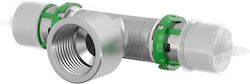 Brass Tinned Multiskin 20x3/4x20 Press-fit Tee Fitting