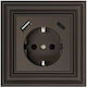 Liregus Single Walled Power Socket with 2 USB Ports