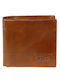 Leather Men's Wallet with RFID Tabac Brown