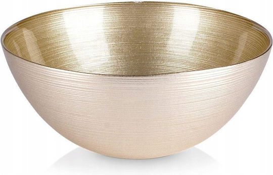 Eurofirany Dekorative Schüssel Glas Gold 21x21cm 1Stück