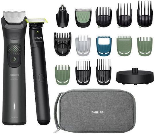 Philips Oneblade Oneblade Σετ Επαναφορτιζόμενης Κουρευτικής Μηχανής Γκρι MG9556/15