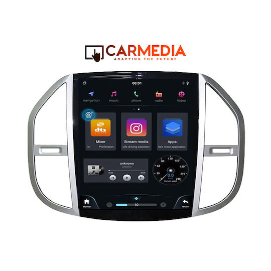 Carmedia Ηχοσύστημα Αυτοκινήτου για Mercedes-Benz Vito / Viano 2015 (Bluetooth/USB/WiFi/GPS/Apple-Carplay/Android-Auto) με Οθόνη Αφής 9.7"