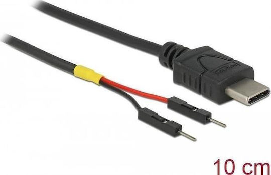 Delock Delock Power Cable Usb C To 2x Pin Connectors Single 10cm