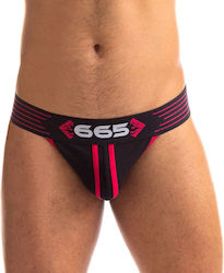 665 Leather Ανδρικό Εσώρουχο Jockstrap Κόκκινο