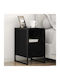 Noptiere Negre 2buc 39.5x30x50cm