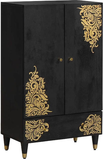 Δίφυλλη Ντουλάπα 60x33x100cm Μαύρο