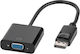 Vivanco Convertor DisplayPort / VGA masculin în DisplayPort / VGA feminin 1buc