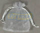 Stoff Tasche für Geschenke Silber 7x10cm. 10Stück