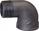 Cot 90° Nakr.wkr 1/2'' Negru