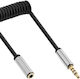 InLine Audio Cable 3.5mm Male - 3.5mm Female Silver 1m 99281