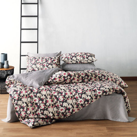 Kentia Umeko Super Double Set 220x240cm Anthracite Grey - White - Magenta - Beige