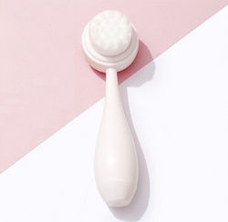ecarla Βούρτσα Καθαρισμού Προσώπου Λευκή Double Sided Silicone