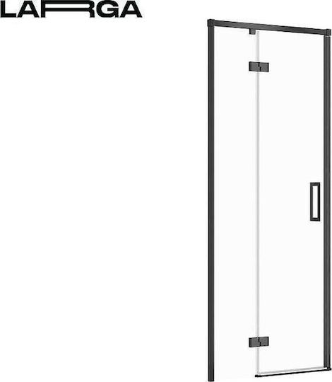 Cersanit Kabine für Dusche mit Aufklappbar Tür 80x195cm Schwarz