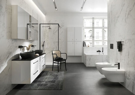 Cersanit Kabine für Dusche mit Schieben Tür 120x200cm Schwarz