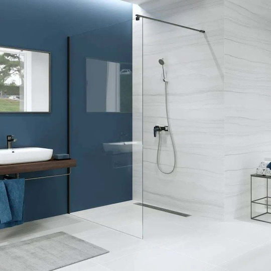 Cersanit Kabine für Dusche mit Schieben Tür 120x200cm Schwarz