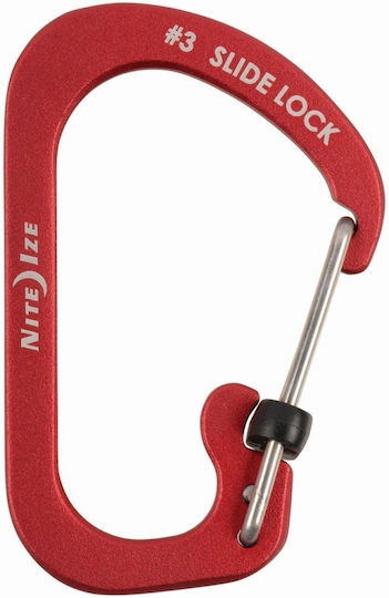 Nite Ize Carabiner Slidelock #3 Aluminum Red Csla3-10-r6