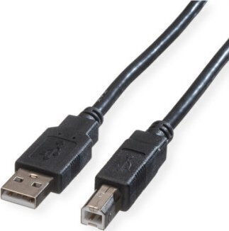 USB Кабел Roline Roline Зелен USB 2.0 Кабел Тип A-B Черен 0,8 м