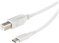 Vivanco Type C Usb To Type B Usb Printer Cable 1.8m White Vivanco Type C Usb To Type B Usb Printer Cable 1.8m White