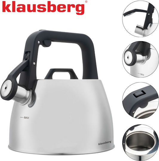 Klausberg Βραστήρας Ανοξείδωτος Γκρι 2500ml