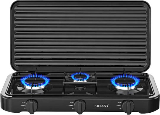 Newest Aragaz de masă Pe gaz Triplă Negru