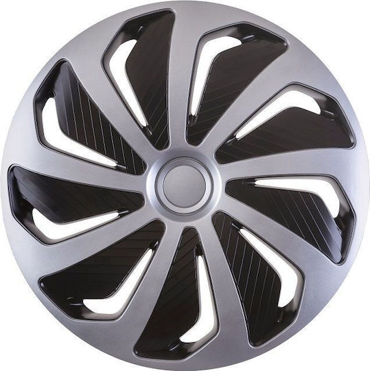 Versaco Auto Radkappen Set Wind 1Stück 14" Silber